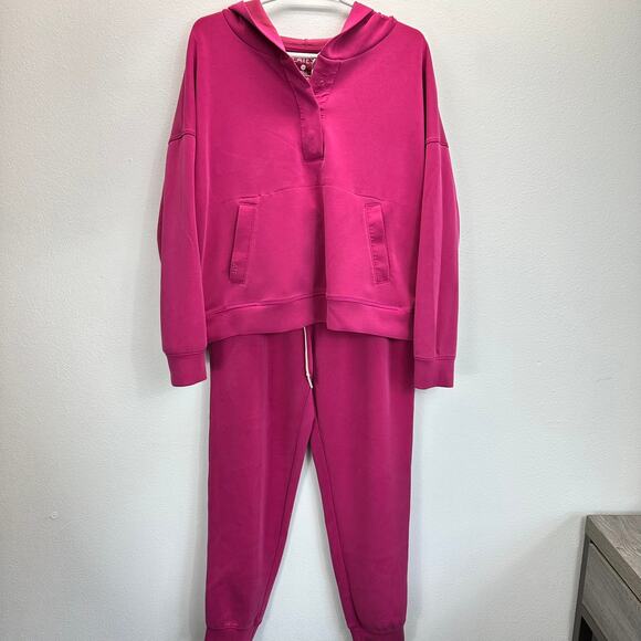 Lates by Kate Jogger Hoodie Set Pink Large - Picture 1 of 12